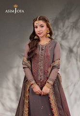 Asim Jofa Jag Mag Ajmj-19 Embroidered Chiffon 3 Pcs