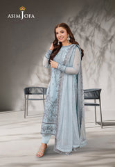 Asim Jofa Jag Mag Ajmj-15 Embroidered Chiffon 3 Pcs
