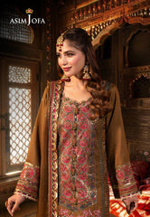 Asim Jofa Chamak Damak Ajcd-08 Embroidered Twisted Silk 3 Pcs