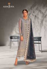 Asim Jofa Chamkeeli Ajkk-17 Embroidered Chiffon 3 Pcs