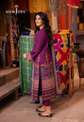 Asim Jofa Prints Elaf Collection Ajel-14 Printed Lawn 3 Pcs