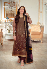 Asim Jofa Festive Luxe Ajmj-24 Embroidered Net 3 Pcs