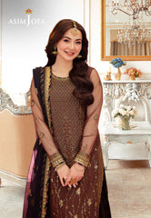 Asim Jofa Festive Luxe Ajmj-24 Embroidered Net 3 Pcs