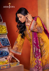 Asim Jofa Prints Elaf Collection Ajel-02 Printed Lawn 3 Pcs