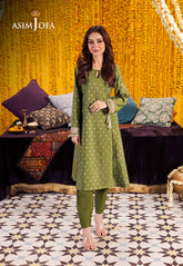 Asim Jofa Floral Pattern Pret Ajfp-06 Zari Jacquard 2Pc