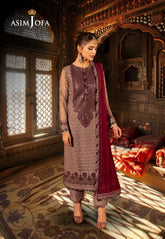 Asim Jofa Chamak Damak Pret Ajcdp-15 Embroidered Stitched 3 Pcs