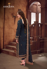 Asim Jofa Jag Mag Ajmj-04 Embroidered Paper Cotton 3 Pcs