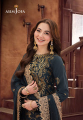 Asim Jofa Jag Mag Ajmj-04 Embroidered Paper Cotton 3 Pcs