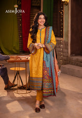 Asim Jofa Prints Elaf Collection Ajel-18 Printed Lawn 3 Pcs