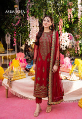 Asim Jofa Jag Mag Ajmj-13 Embroidered Net 3 Pcs