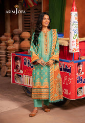 Asim Jofa Prints Elaf Collection Ajel-20 Printed Lawn 3 Pcs