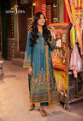 Asim Jofa Prints Elaf Collection Ajel-03 Printed Lawn 3 Pcs