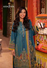 Asim Jofa Prints Elaf Collection Ajel-03 Printed Lawn 3 Pcs
