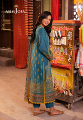 Asim Jofa Prints Elaf Collection Ajel-03 Printed Lawn 3 Pcs
