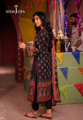 Asim Jofa Prints Elaf Collection Ajel-10 Printed Lawn 3 Pcs
