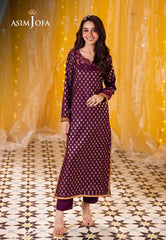 Asim Jofa Floral Pattern Pret Ajfp-03 Zari Jacquard 2Pc