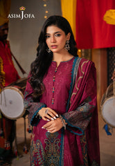 Asim Jofa Prints Elaf Collection Ajel-04 Printed Lawn 3 Pcs