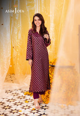 Asim Jofa Floral Pattern Pret Ajfp-05 Zari Jacquard 2Pc