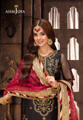 Asim Jofa Pyaar Diyan Gallan Ajem-14 Embroidered Organza 3 Pcs