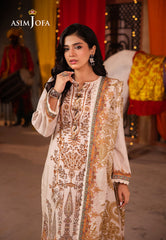 Asim Jofa Prints Elaf Collection Ajel-08 Printed Lawn 3 Pcs