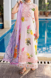 Meraki By Asifa Nabeel Unstitched 3 Piece Digital Printed Lawn Vol-02 Collection'2024-MK-05-Bulbul