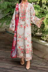 Meraki By Asifa Nabeel Unstitched 3 Piece Digital Printed Lawn Vol-02 Collection'2024-MK-08-Chambeli