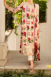 Meraki By Asifa Nabeel Unstitched 3 Piece Digital Printed Lawn Vol-02 Collection'2024-MK-09-Gulabo