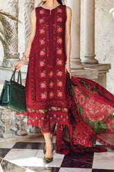 Maria B Unstitched 3 Piece Luxury Emb Lawn Eid 2 Suit-ML-05