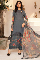 M Prints By Maria B Unstitched 3 Piece Luxury Emb Lawn Eid 2 Edit Suit-MPT-2202-B