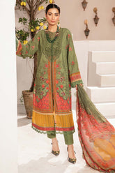 M Prints By Maria B Unstitched 3 Piece Luxury Emb Lawn Eid 2 Edit Suit-MPT-2206-A