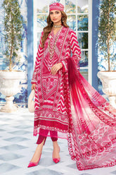M Prints By Maria B Unstitched 3 Piece Luxury Emb Lawn Eid 2 Edit Suit-MPT-2208-A
