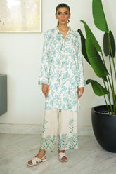 Print Edit By Sahar Unstitched 2 Piece Marina Fall Suit-MT-07
