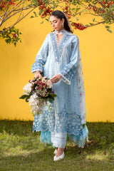 Cocktail By Sardinia Unstitched 3 Piece Summer Collection-BLUEBELLS
