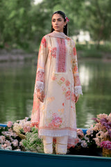 Cocktail By Sardinia Unstitched 3 Piece Summer Collection-CORAL