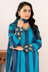 Velora By Stitch Vibes Stitched 3 Piece Suit-Mystic Blue