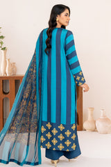 Velora By Stitch Vibes Stitched 3 Piece Suit-Mystic Blue