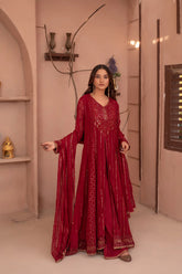 Noor E Mahal by Madiha Gohar Stitched Formals Suit-Mah e Rukh | 3pc Embriodered