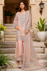 Mahpara by Sada Bahar Stitched 3 Piece Festive Formals Vol-16 Suit-B-30-Peach