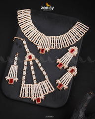 Bismah Maroof Bridal Sets Golden Mahroon - Zeesy Jewellery