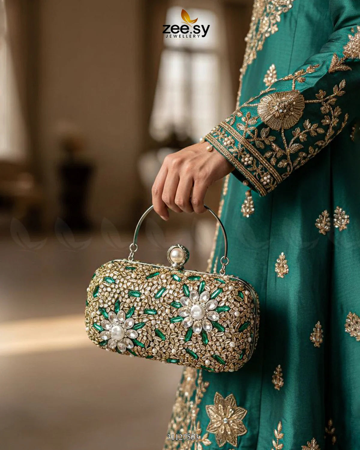 Majestic Gold Azure Evening Bag - Zeesy Jewellery
