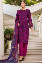 Majestic By HZ Stitched 3 Piece Emb Silk Collection'2025-RRE-115-Magenta