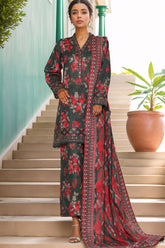 Malika By Sada Bahar Stitched 3 Piece Cutwork Khaddar Vol-01 Suit-5757-Mehndi