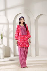 Luxe Noir by Madiha Gohar Stitched Summer Suit-Marjan - Farshi Shalwar Suit