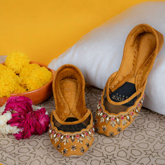 On Your Feets Casual Khussa-Marigold Muse