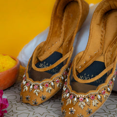 On Your Feets Casual Khussa-Marigold Muse
