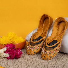 On Your Feets Casual Khussa-Marigold Muse