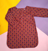 Maroon lawn kurti for girls ? simple everyday wear, Budget Fit Collection by HIBA FASHION STUDIO