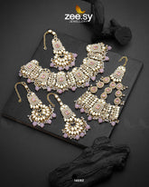 Maryam Bridal Set Mint Pink - Zeesy Jewellery