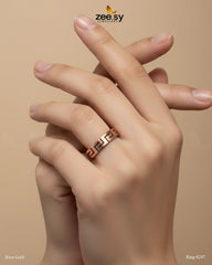 Maze Pattern Ring-8247 - Zeesy Jewellery