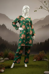 Doriya Luxe By Almeerah Stitched 2 Piece Premium Bana Dora Lawn Collection'2025-Meadow Green Aura